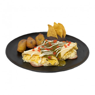 Crepe para el desayuno con huevos