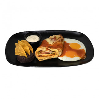 hojaldre rellena de jamón y queso mozzarella